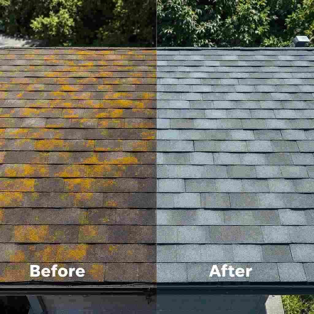 should i power wash my roof house