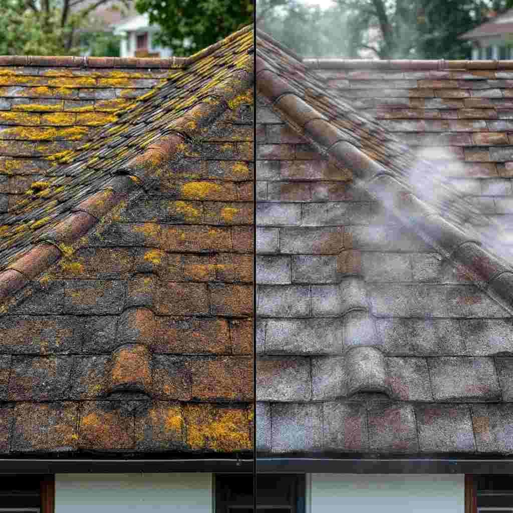 should i power wash my roof house