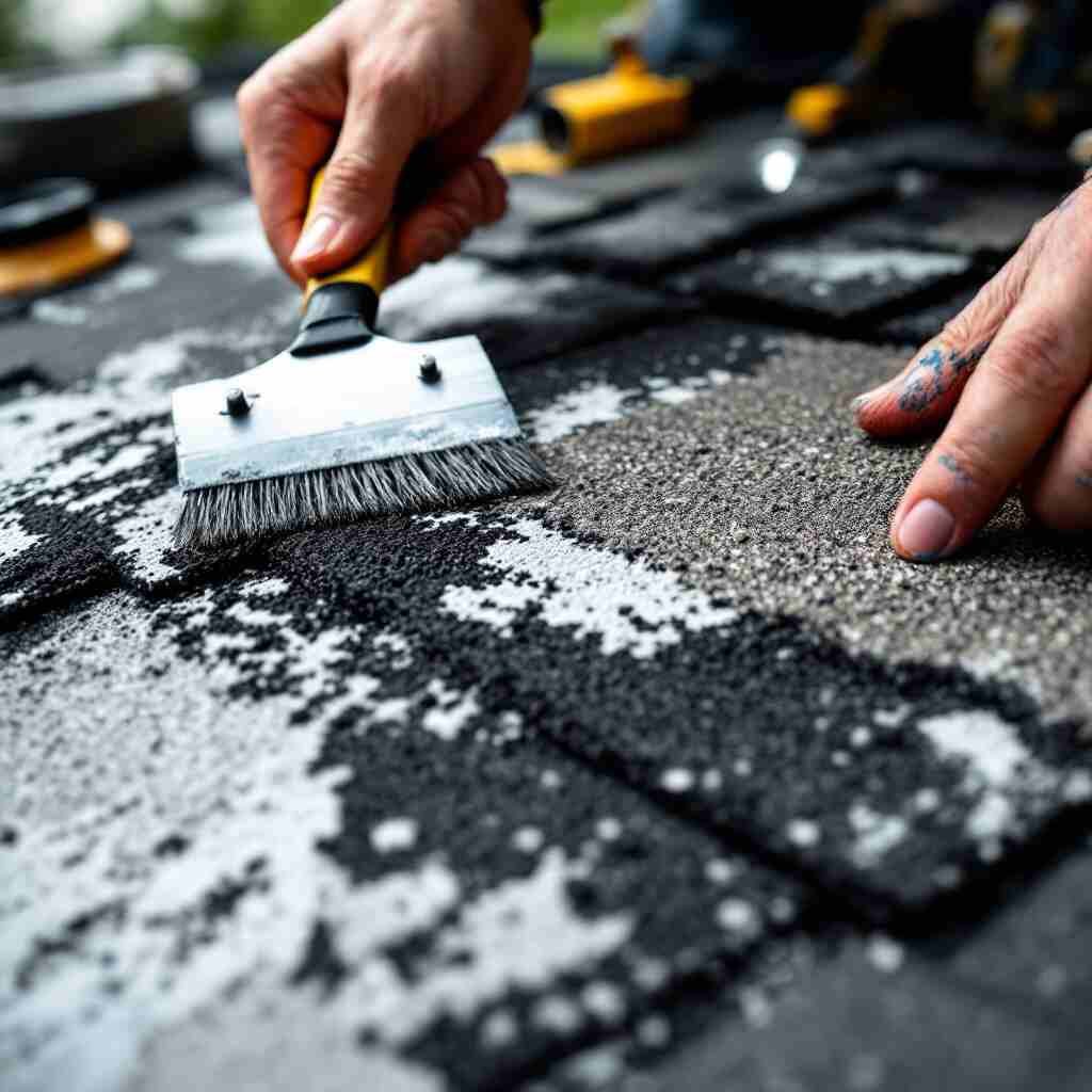 how to remove paint from roof shingles