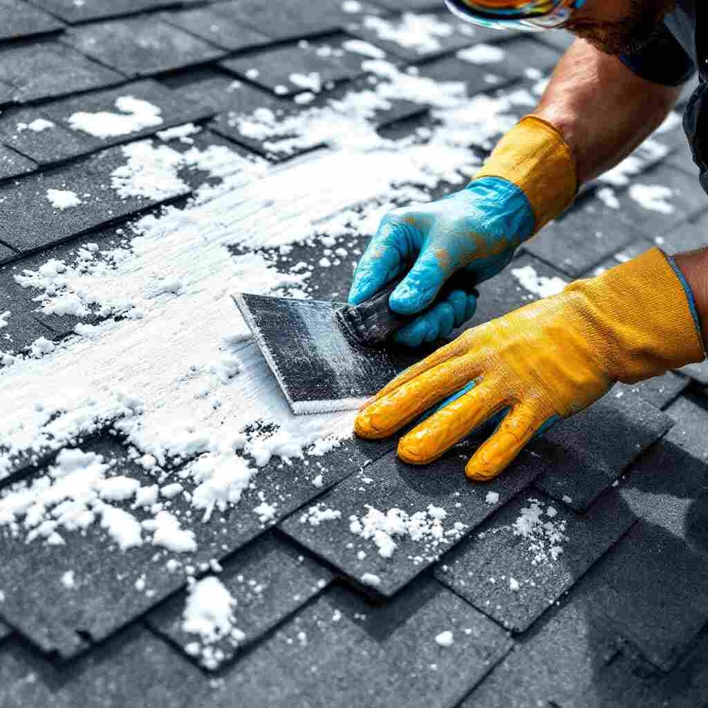 how to remove paint from roof shingles