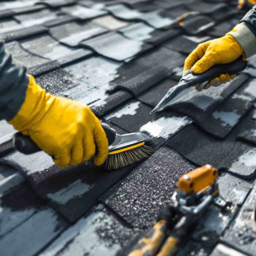 how to remove paint from roof shingles