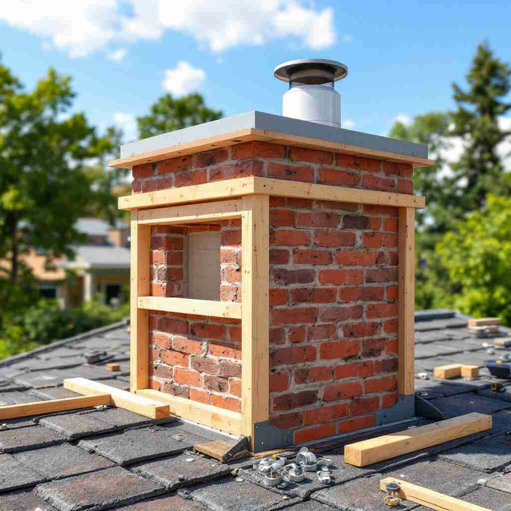 how to build a fake chimney on roof