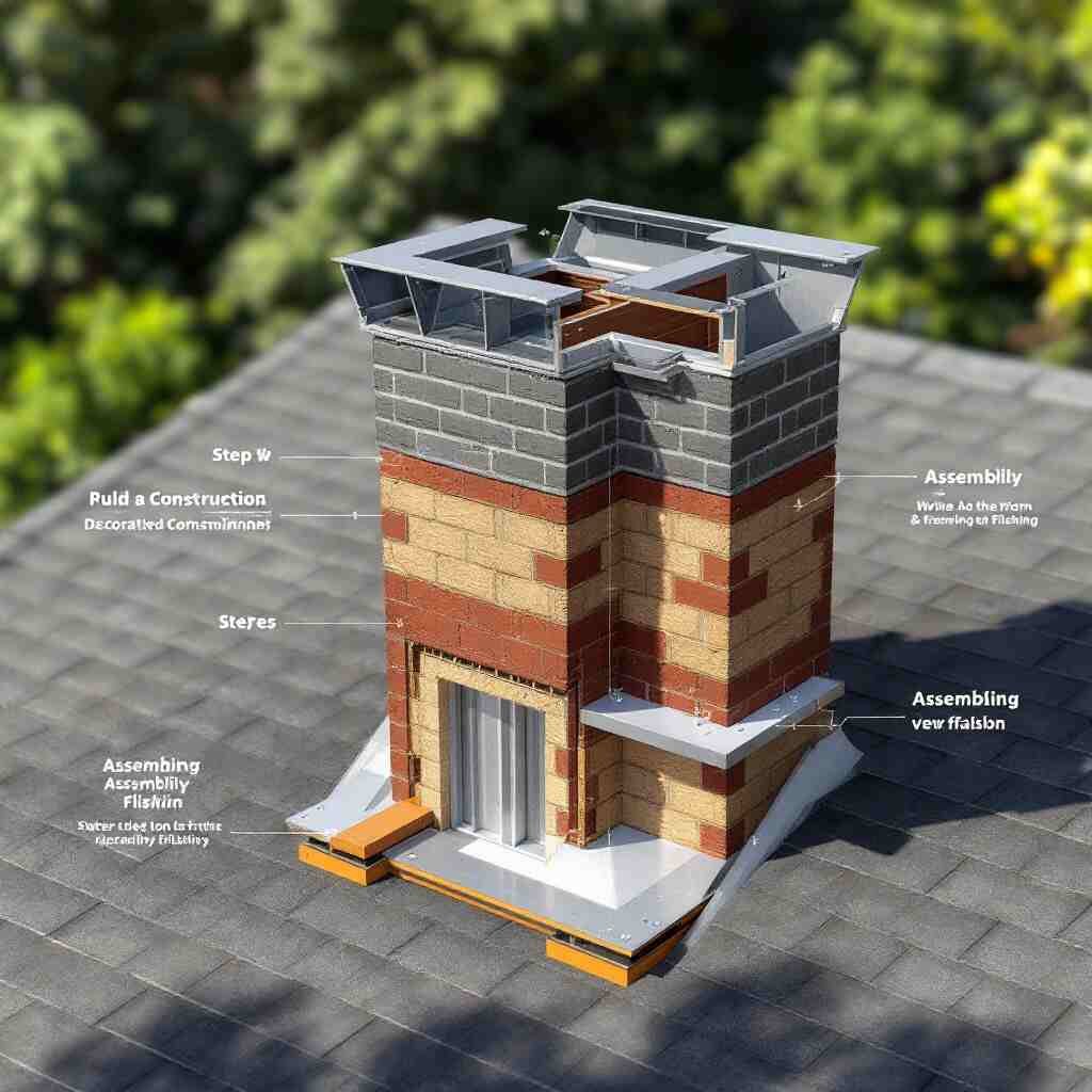 how to build a fake chimney on roof