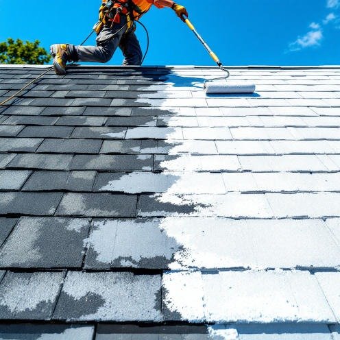 how to paint a shingle house roof