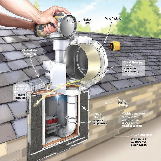how to install house roof vent for range hood