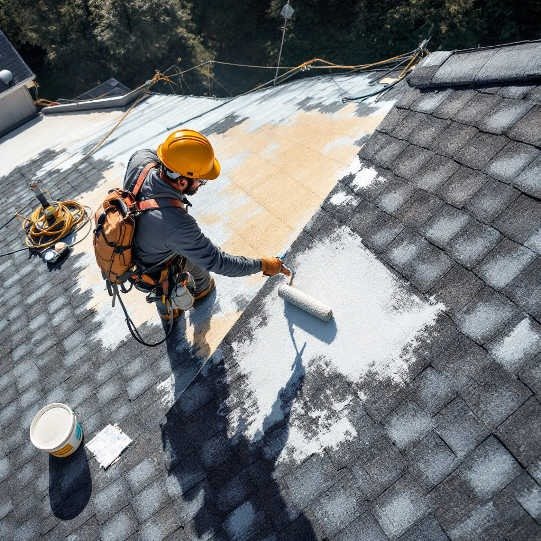 how to paint a shingle house roof