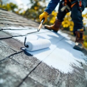 how to paint a shingle house roof