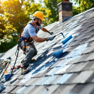 how to paint a shingle house roof
