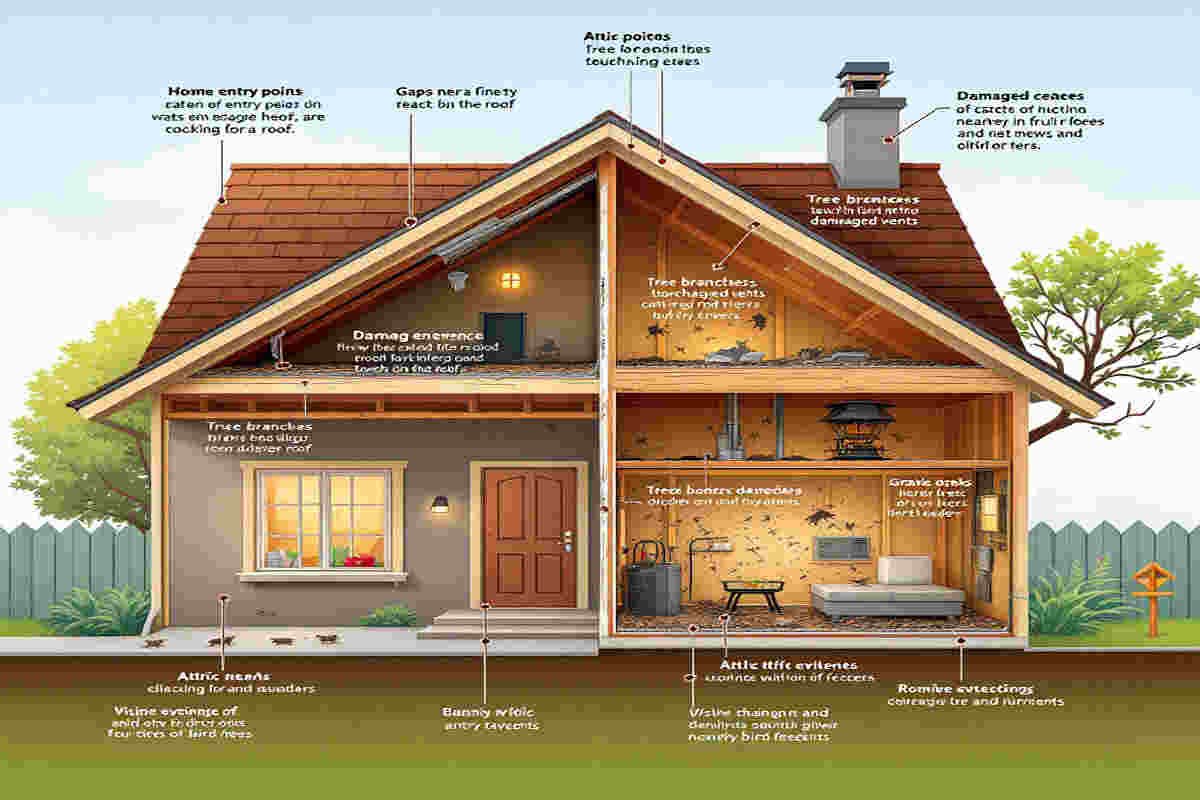what causes house roof rats