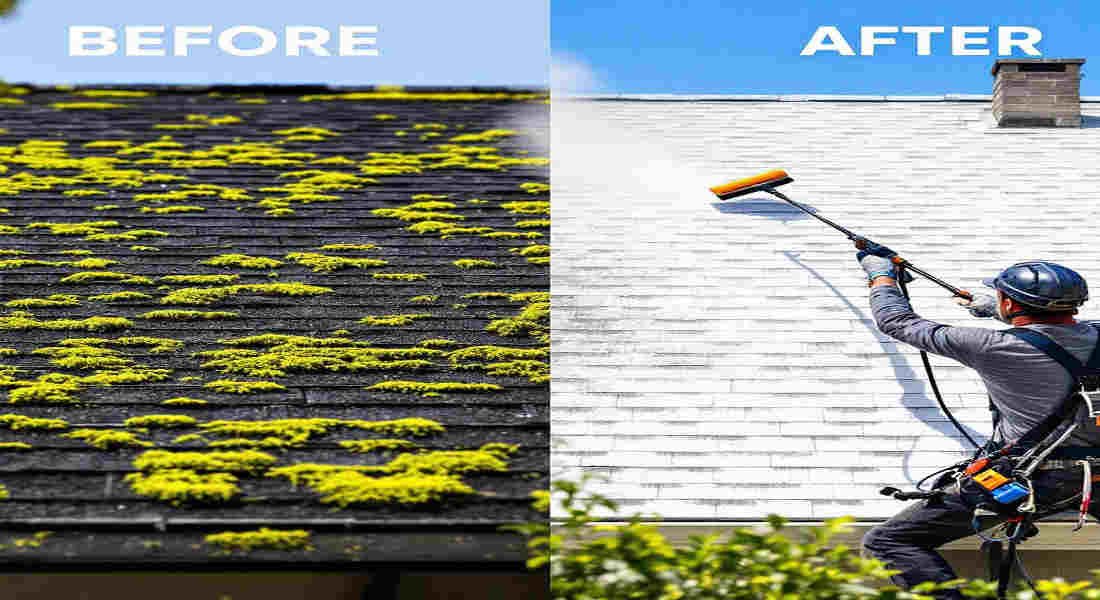 what is the best way to remove moss from a house roof