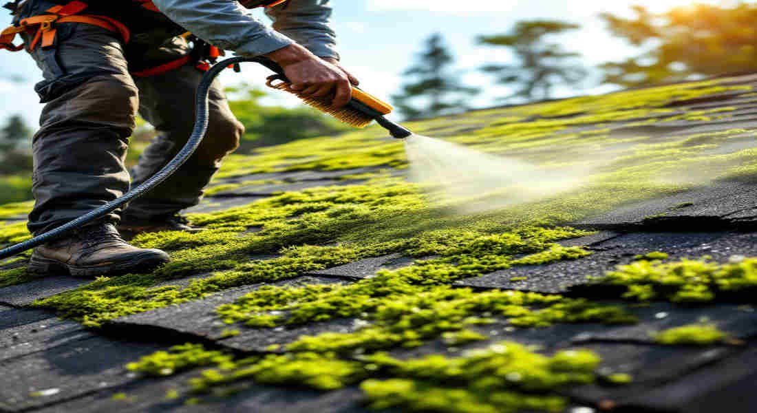what is the best way to remove moss from a house roof