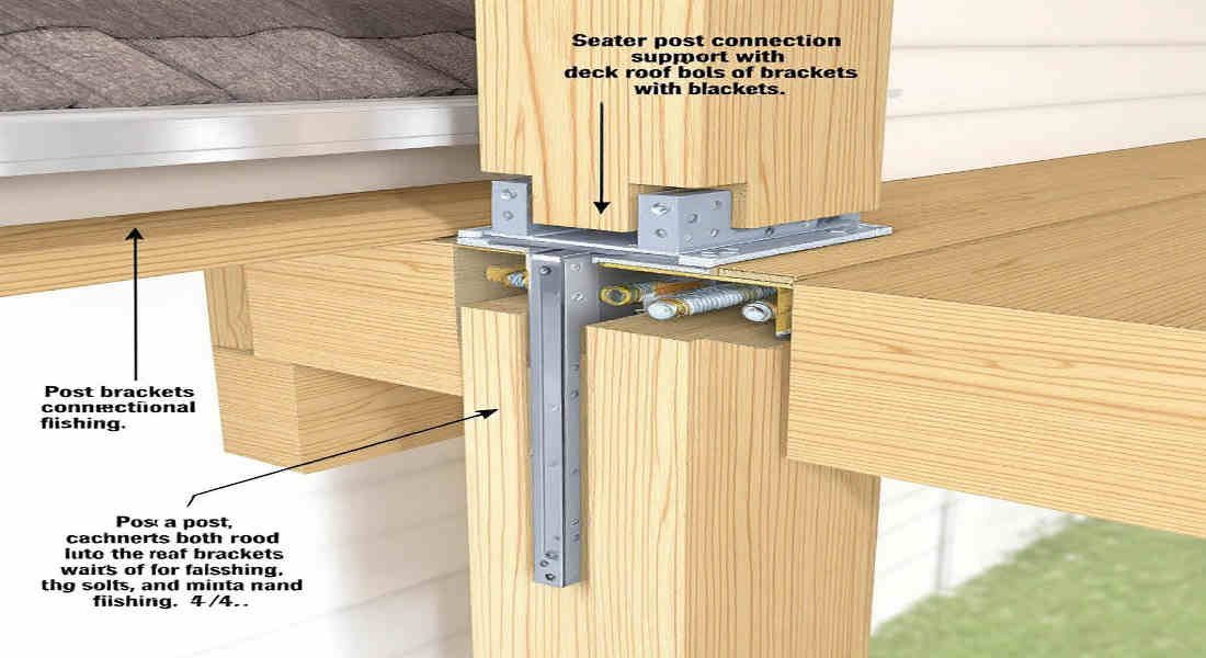 how to attach deck home roof support posts