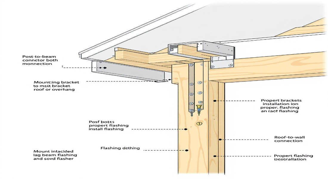 how to attach deck home roof support posts