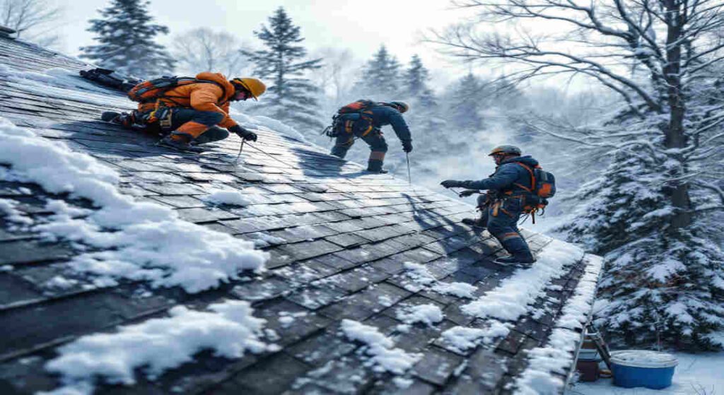 can you install a new house roof in the winter