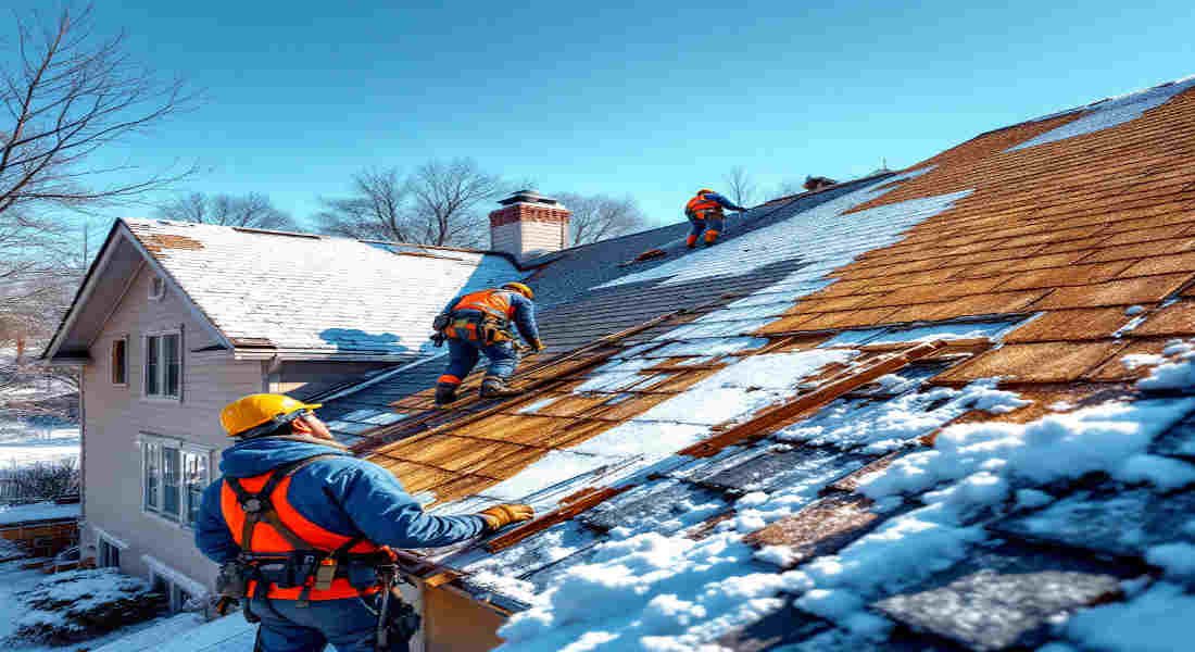 can you install a new house roof in the winter