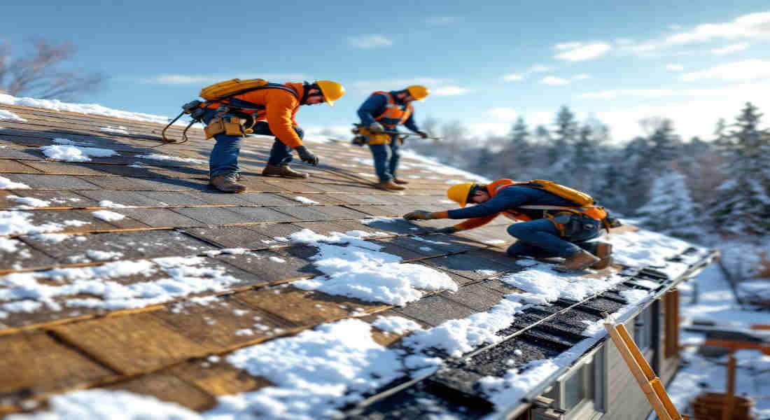 can you install a new house roof in the winter