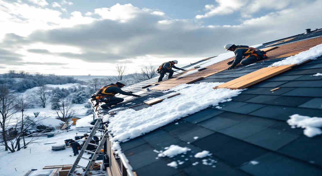 can you install a new house roof in the winter