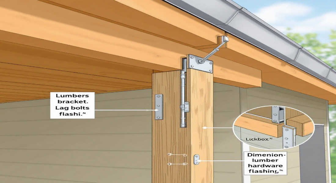how to attach deck home roof support posts