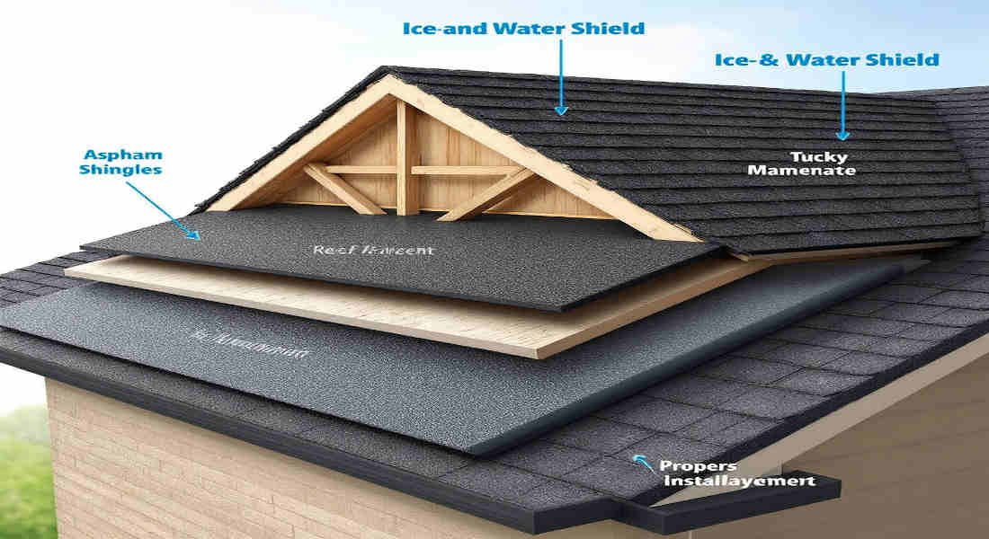 how to tell if a house roof has ice and water shield