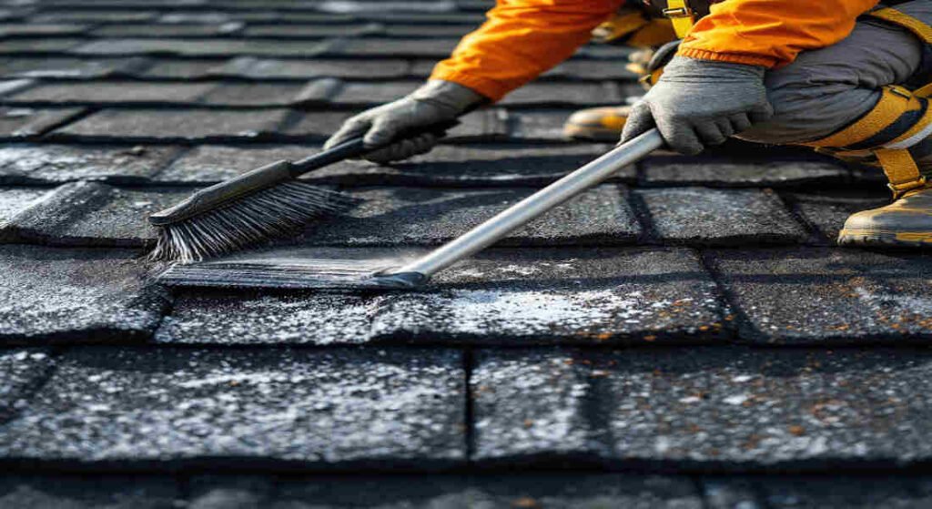 how to get paint off house roof shingles