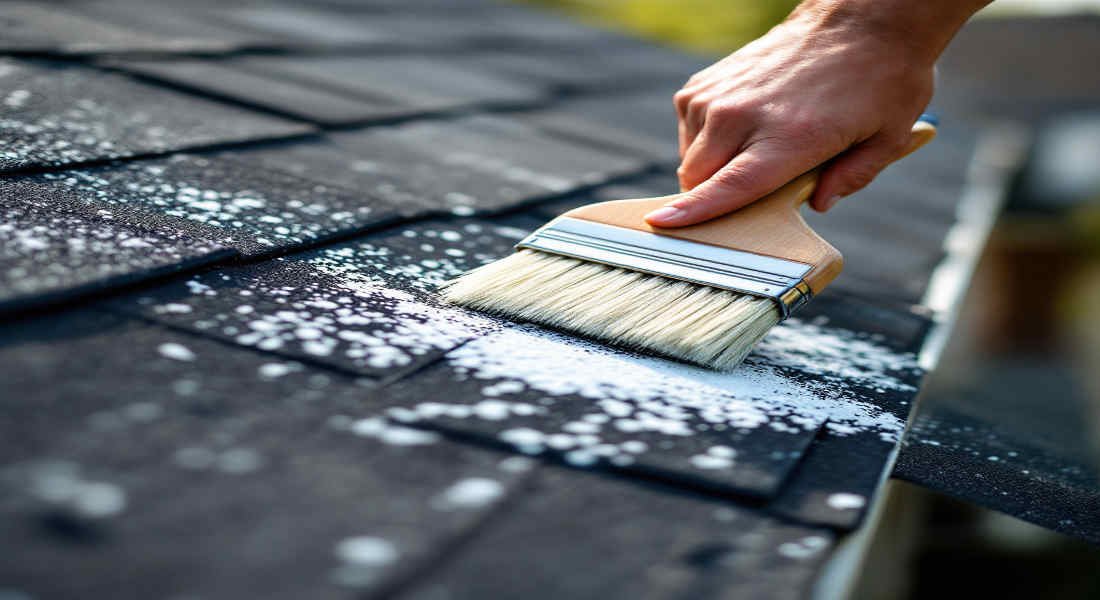 how to get paint off house roof shingles