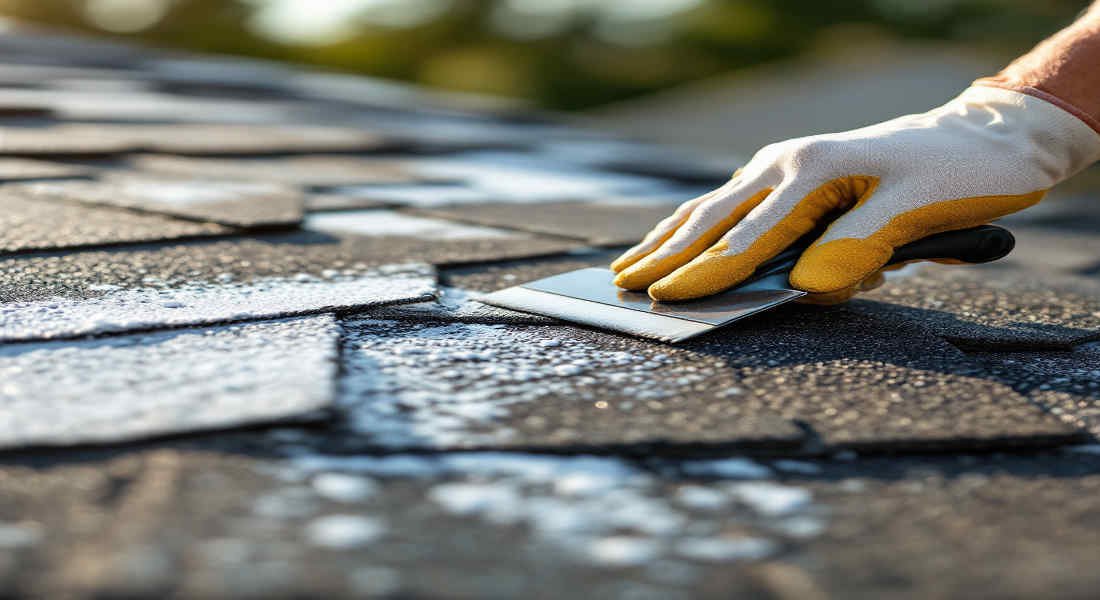 how to get paint off house roof shingles