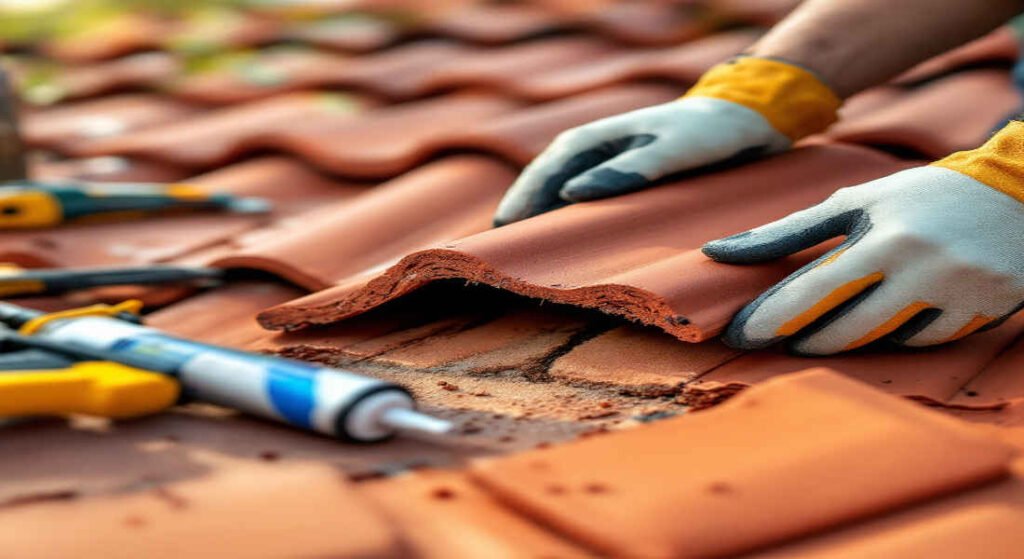 how to fix tile house roof leak