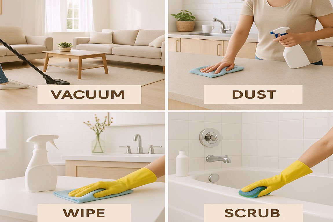 how to clean your house in one day