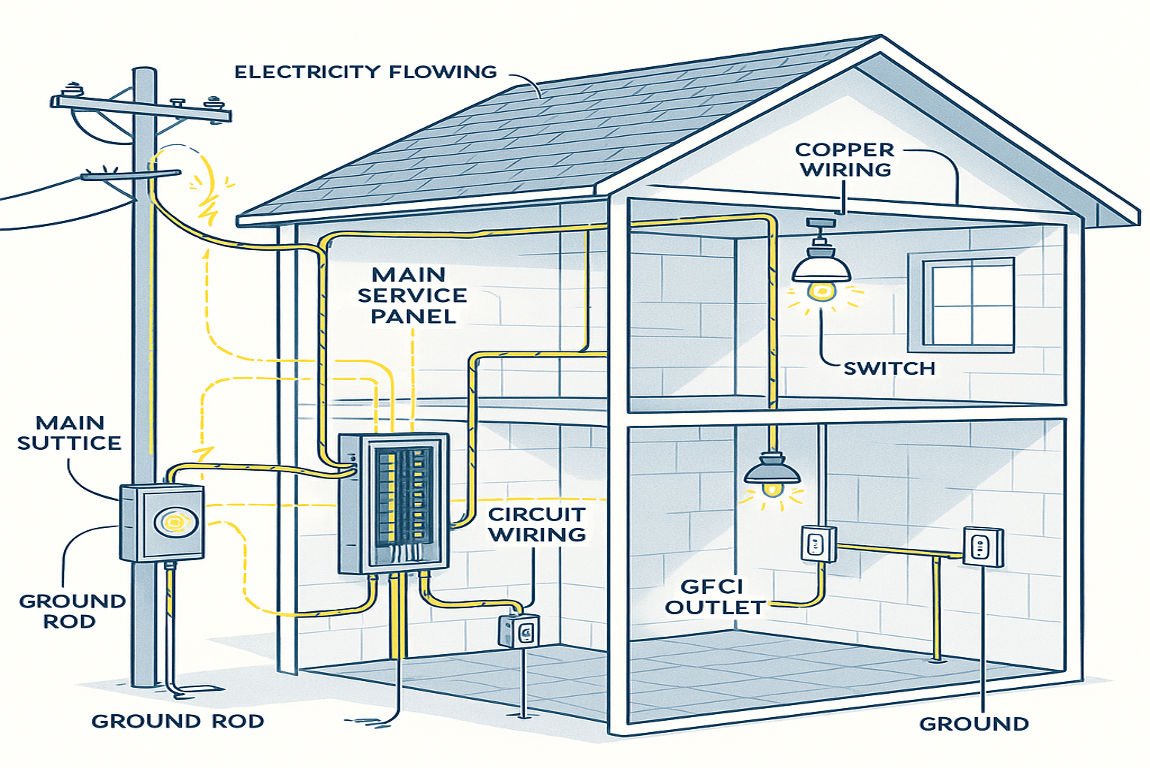 what is an house electrical plumbing