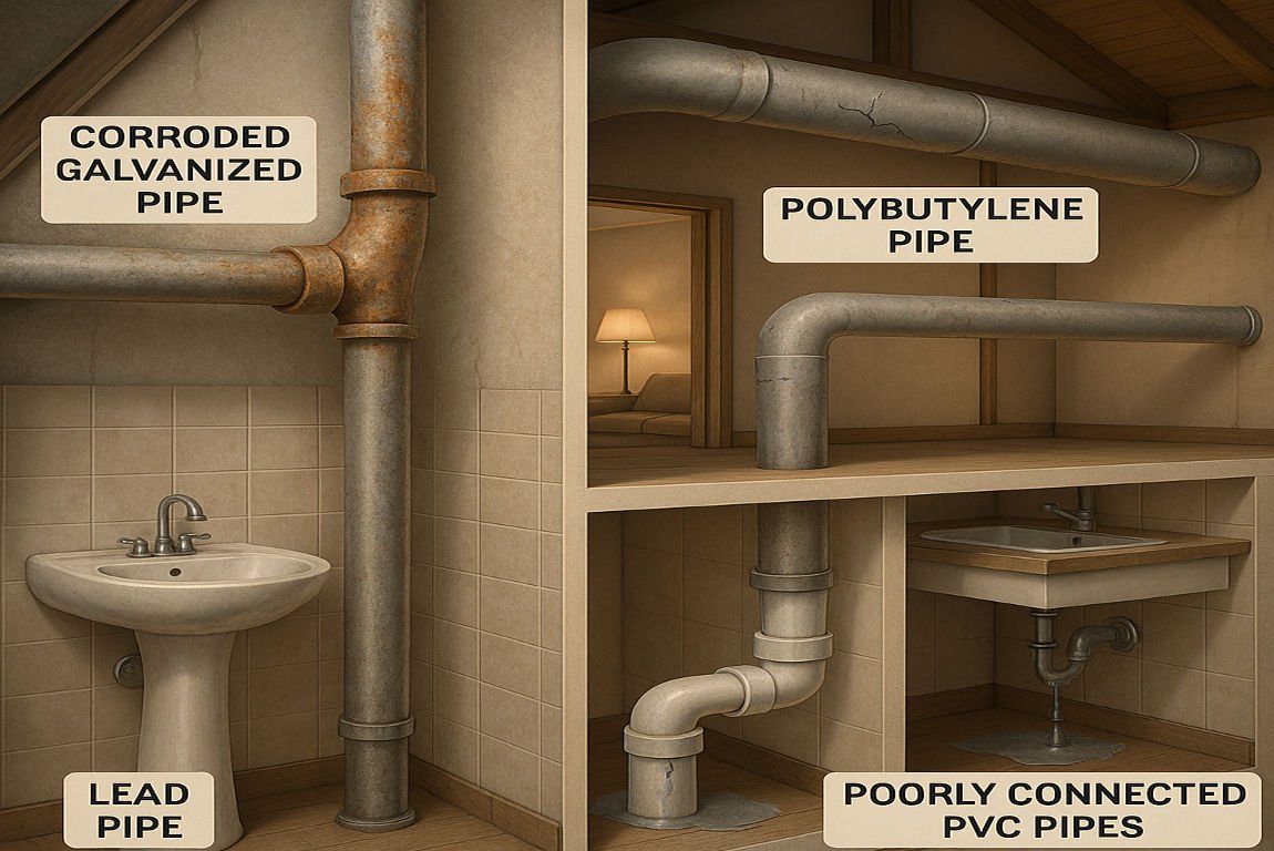 what type of plumbing is not good in a house