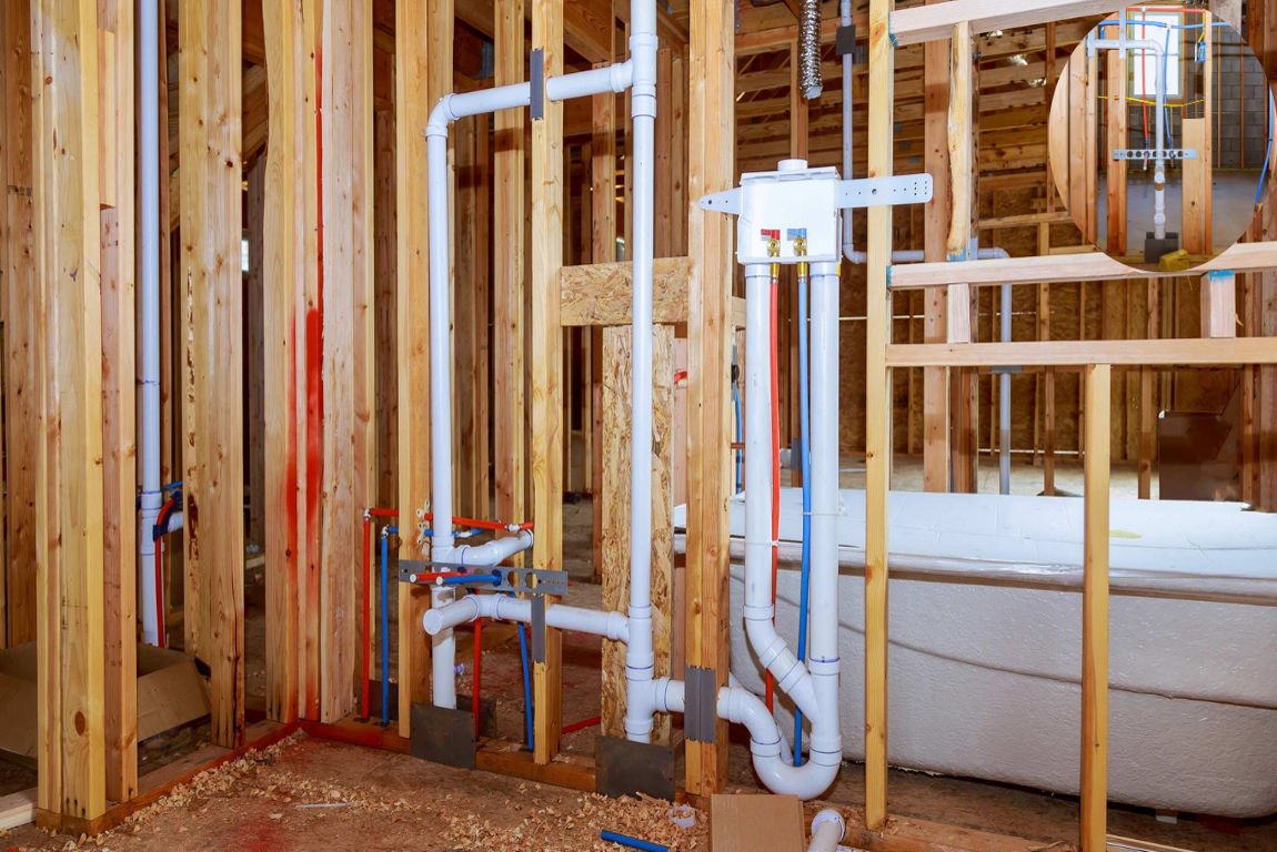 what is rough in home plumbing