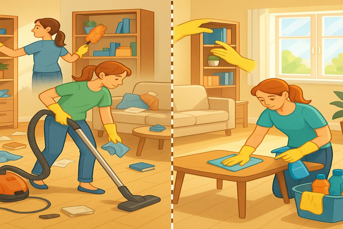 how to clean your house in one day