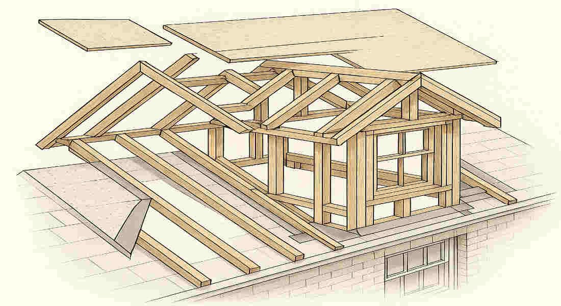 how to build a dormer house roof
