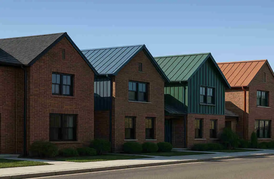 best color roof for brick house