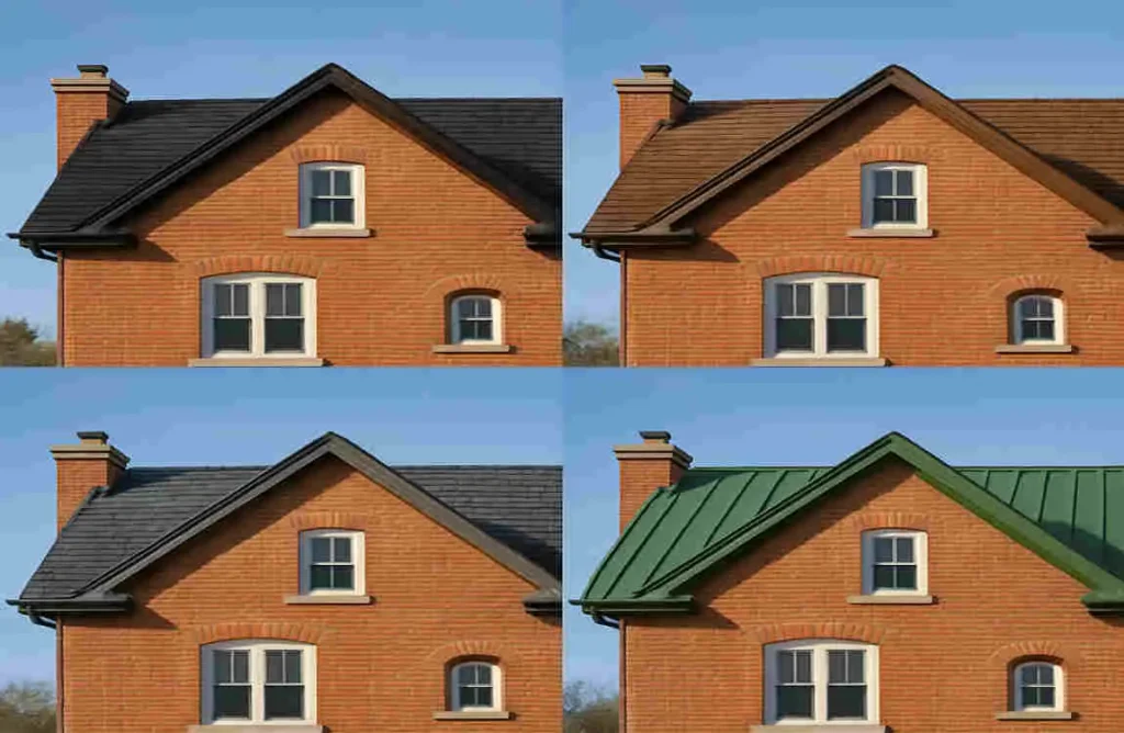best color roof for brick house