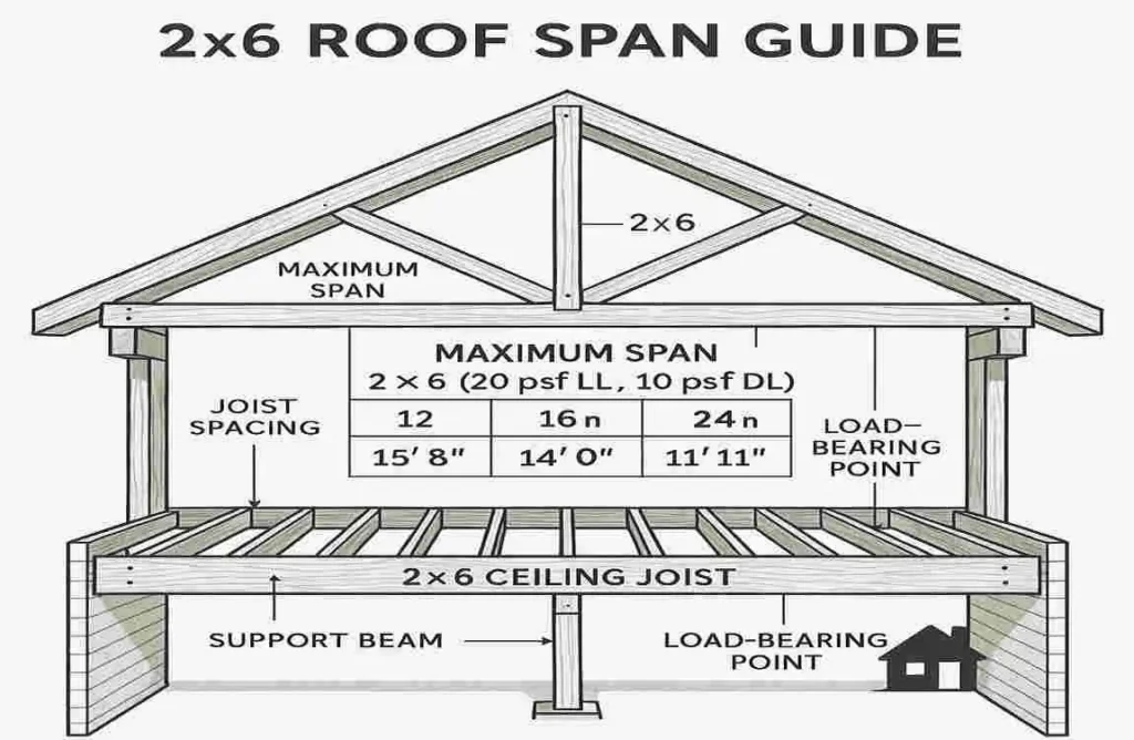 2x6 Roof Span Guide for Strong House Construction
