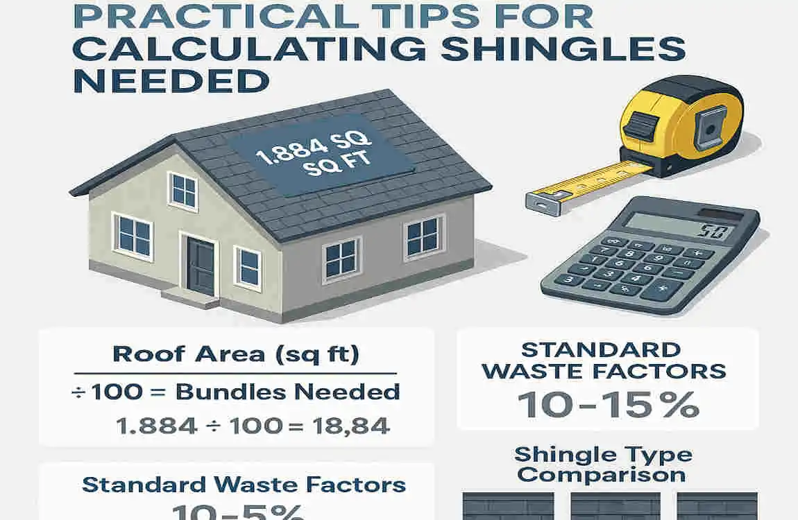 Shingle Needed for an 1884 Sq Ft Roof: Never Overbuy or Under-Estimate Your Home Project