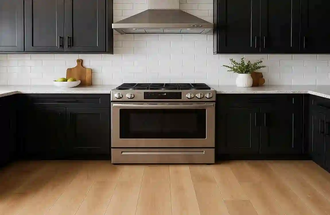 what color flooring goes with dark cabinets