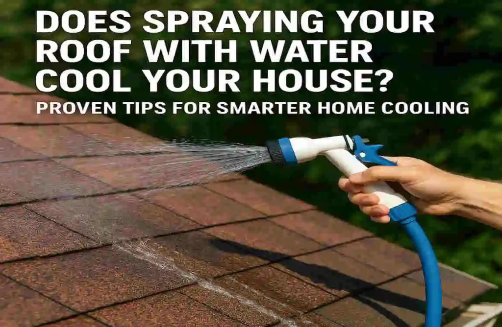 Does spraying your roof with water cool your house