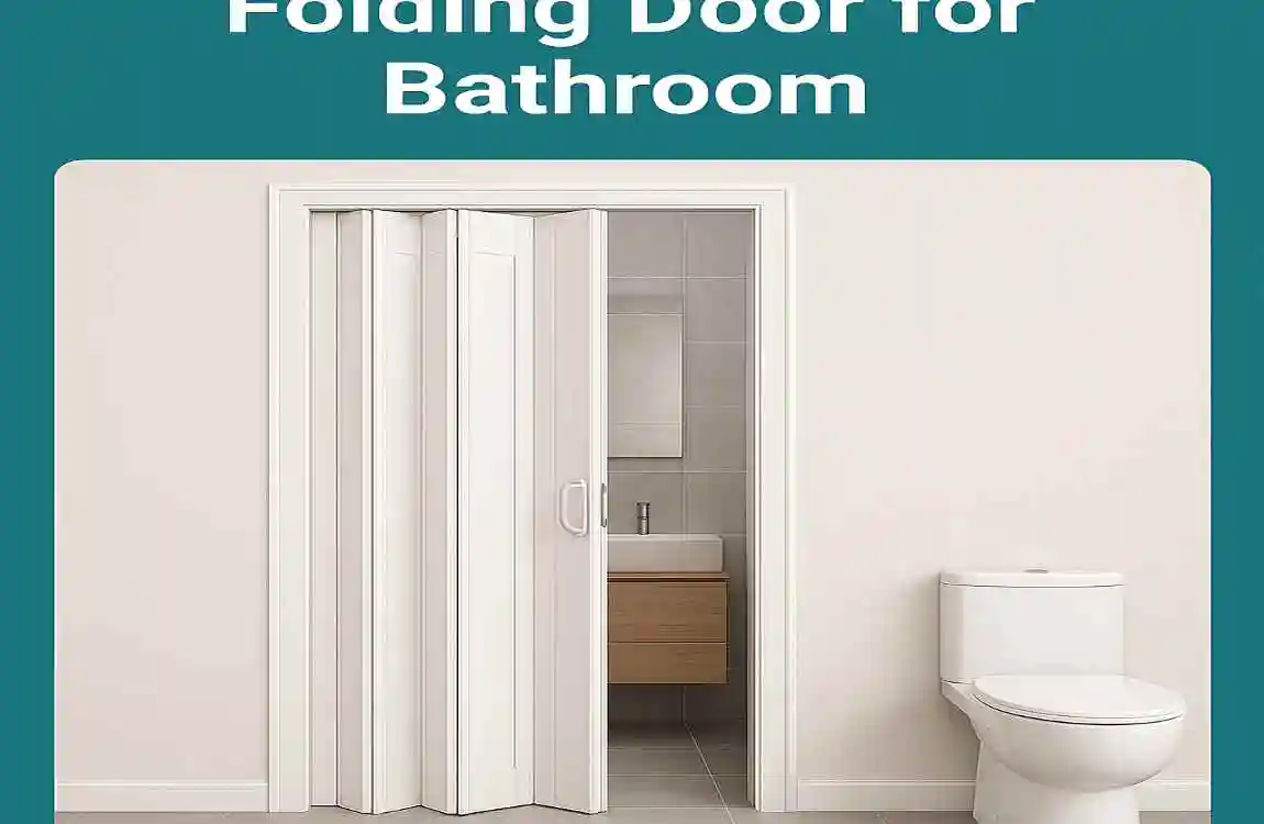 Folding door for bathroom