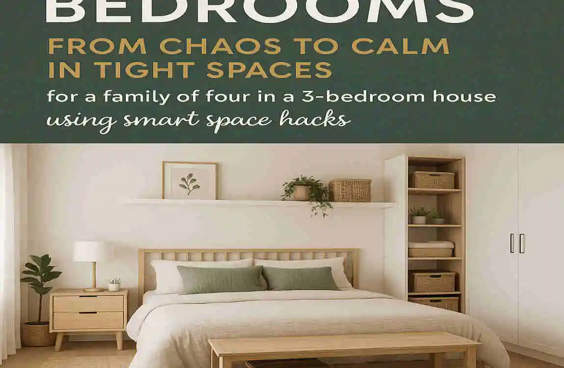 a family of four lives in a three bedroom house