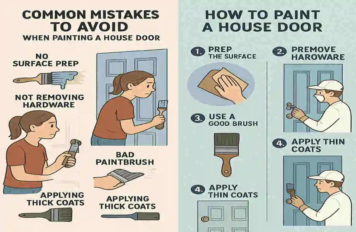how to paint a house door
