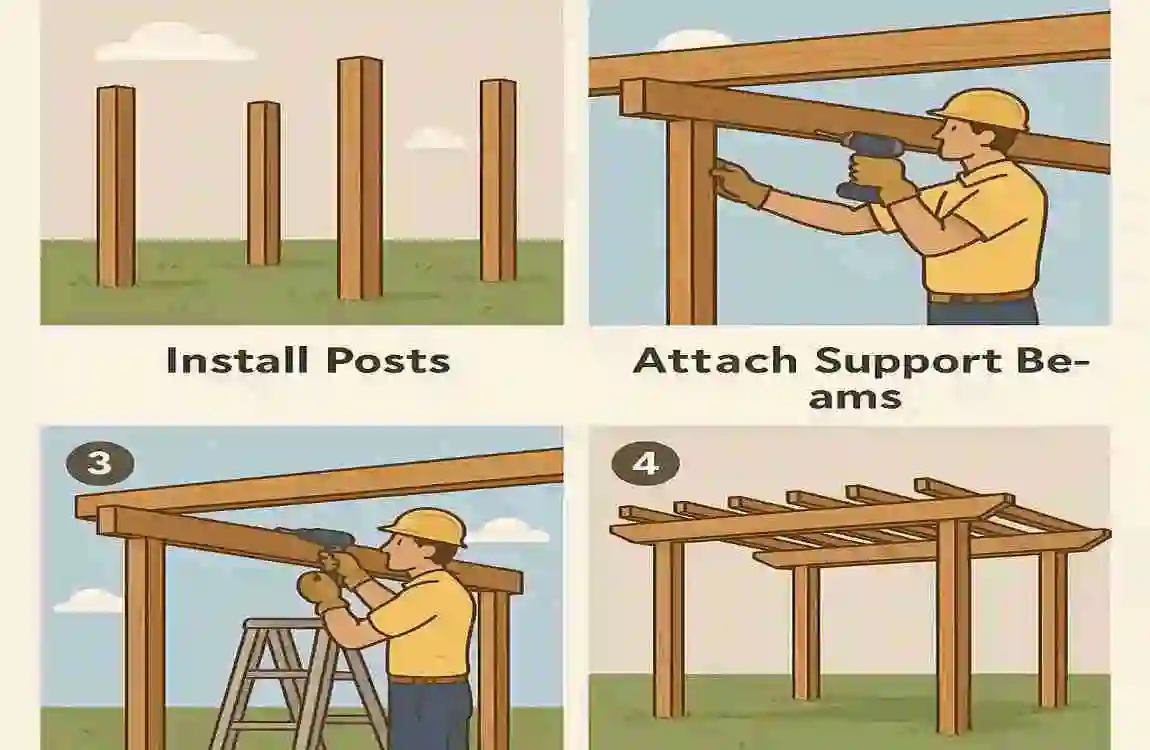 how to build pergola with roof