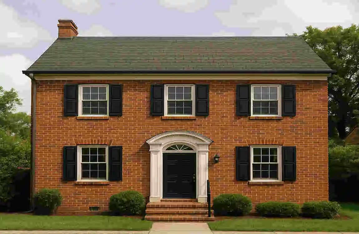 what color roof for red brick house