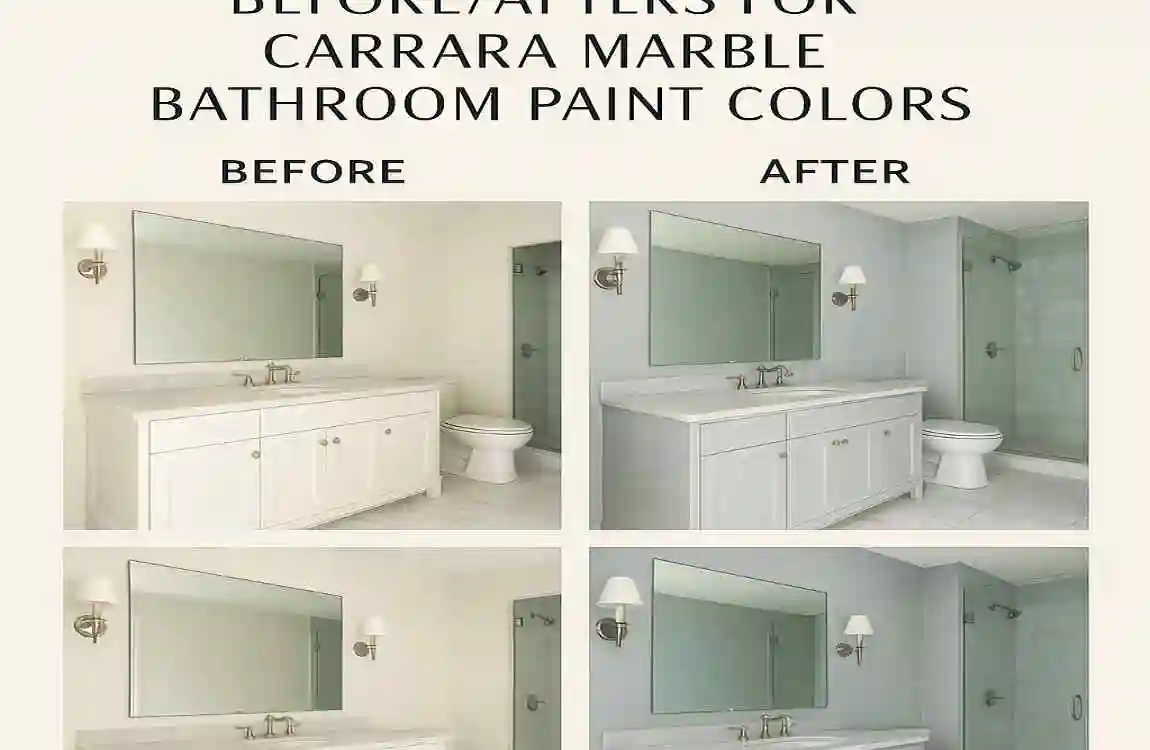 what color to paint a carrara marble bathroom