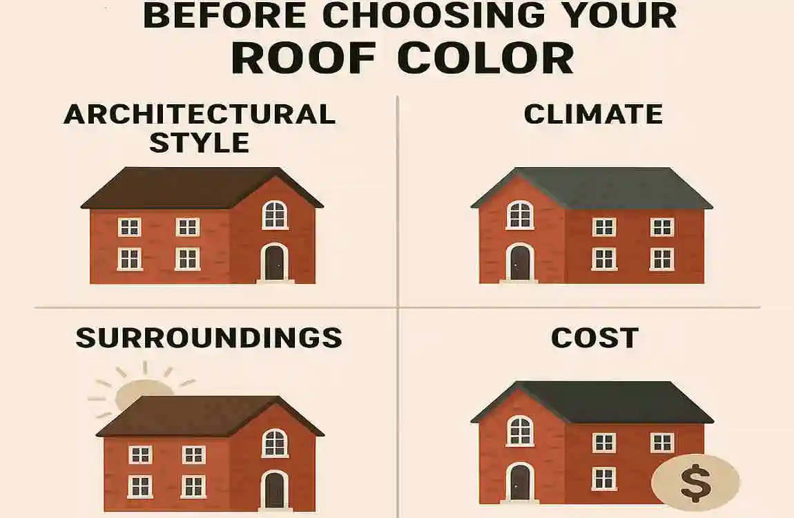 what color roof for red brick house