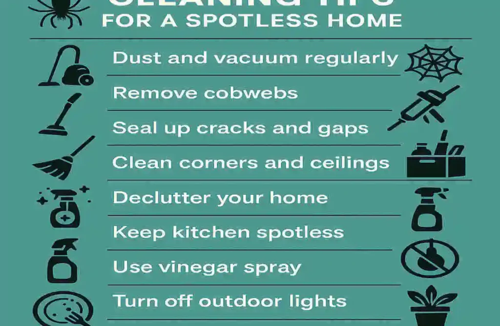 are black house spiders cleaning tips