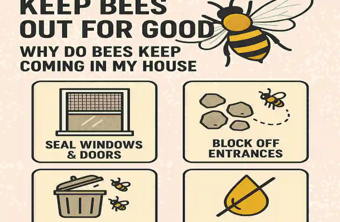 why do bees keep coming in my house