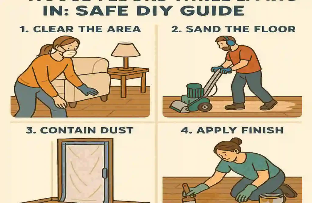 how to refinish floors while living in house