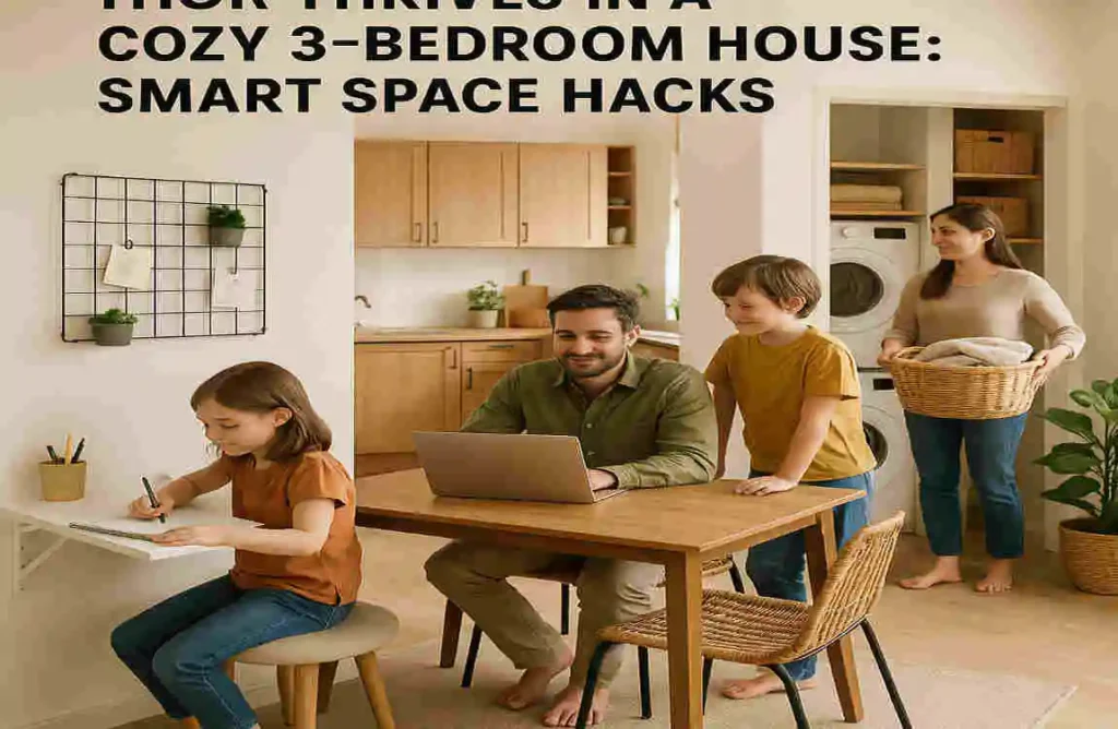 a family of four lives in a three bedroom house